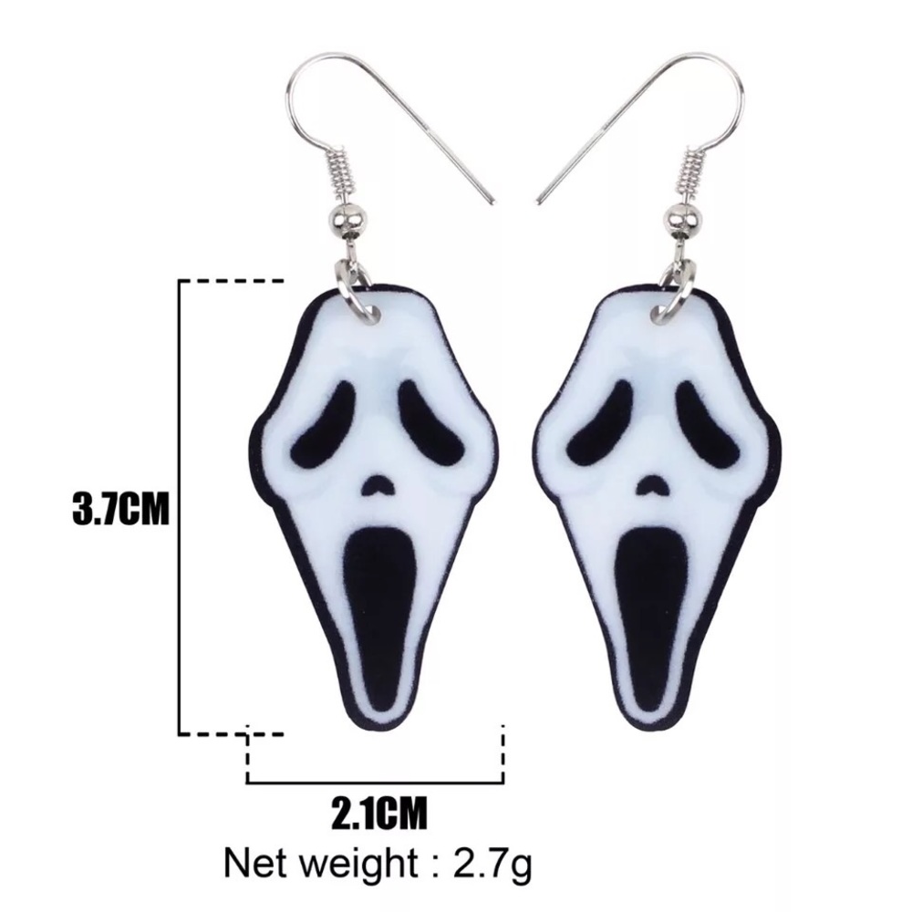 Iconic Scream Mask Earrings - Picture 4 of 4